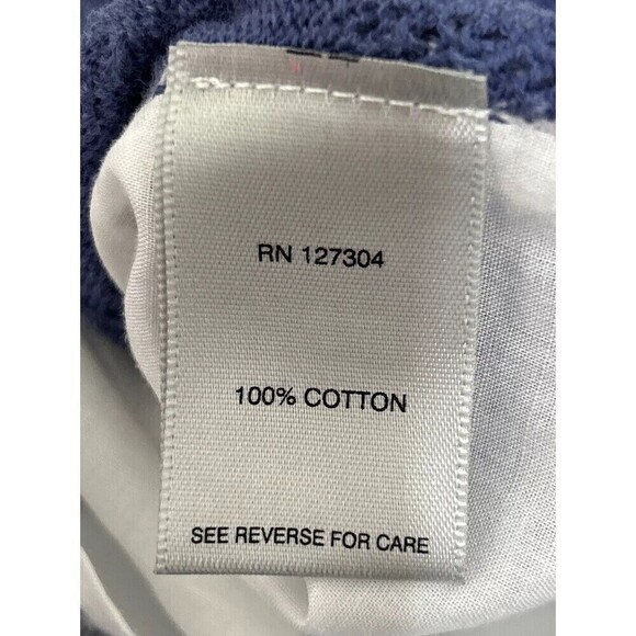 John Mark 100% Cotton Blue & White Lightweight Sweater Tunic Size XL - Picture 4 of 10